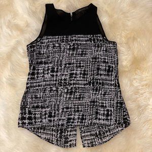 BCBG MaxAzria Pattern Block Sleeveless Fancy Top